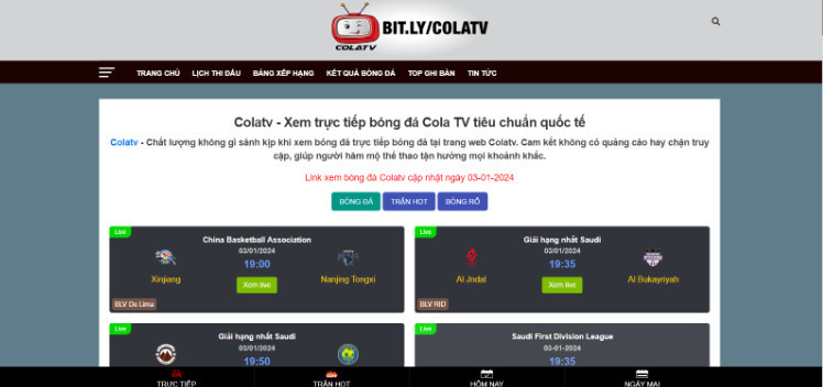 ColaTV phát sóng các trận đấu bóng đá siêu chất lượng