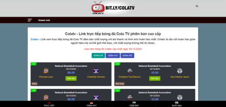 Colatv - trang web xem bóng đá miễn phí