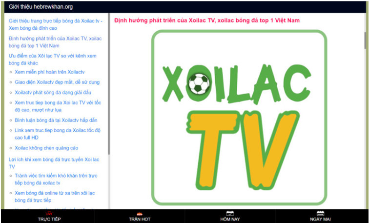 Một số thông tin mới nhất về trang xem bóng đá trực tuyến Xoilac TV